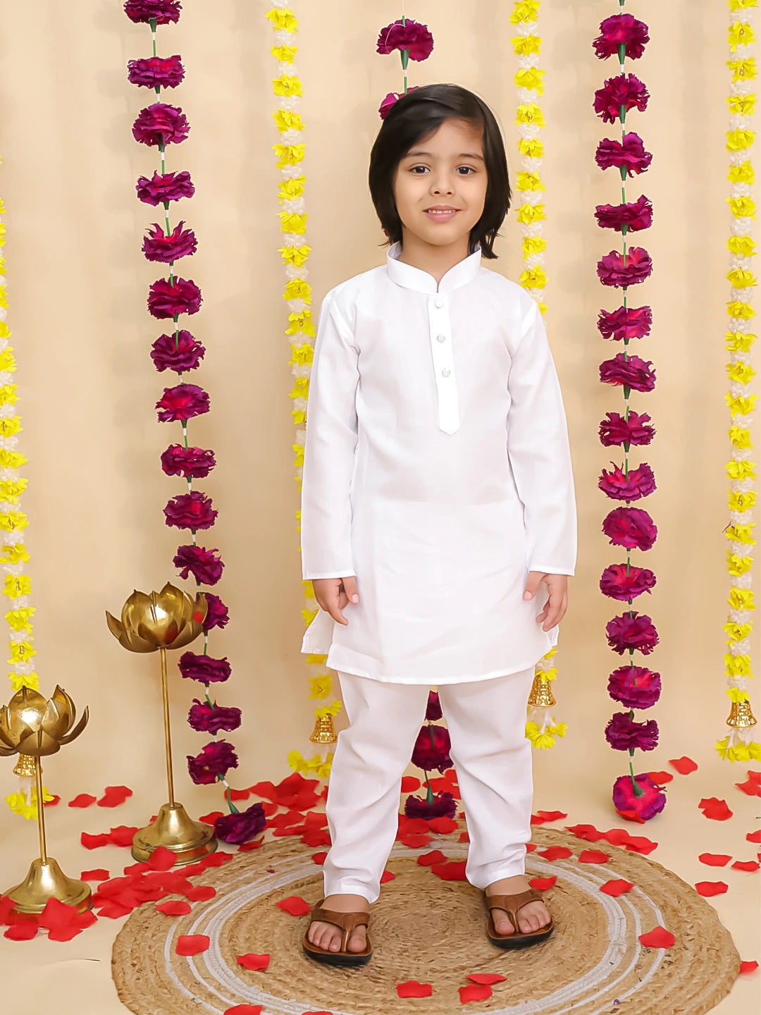 BownBee Chikakari Attach Jacket With Kurta Pajama Set For Boys