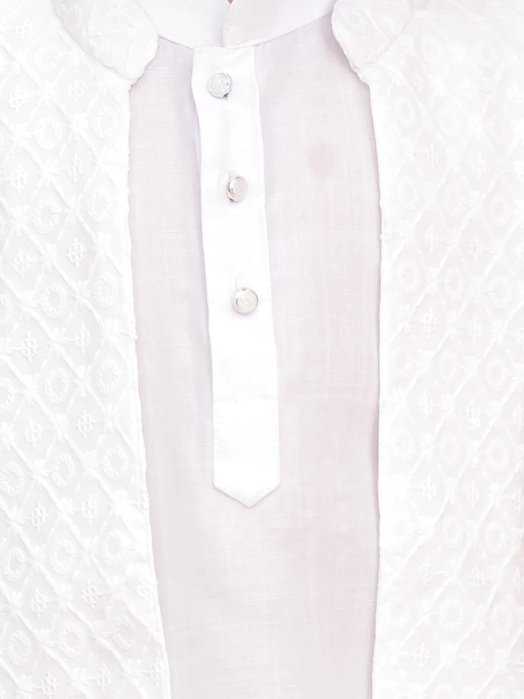 BownBee Chikakari Attach Jacket With Kurta Pajama Set For Boys