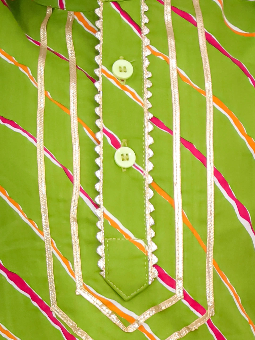 BownBee Pure Cotton Lehriya Kurta Pajama Set for Boys | Traditional Festive Wear – Red