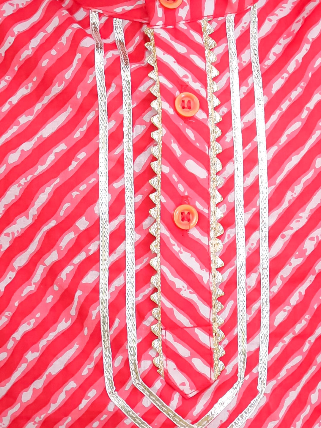 BownBee Pure Cotton Lehriya Kurta Pajama Set for Boys | Traditional Festive Wear – Green