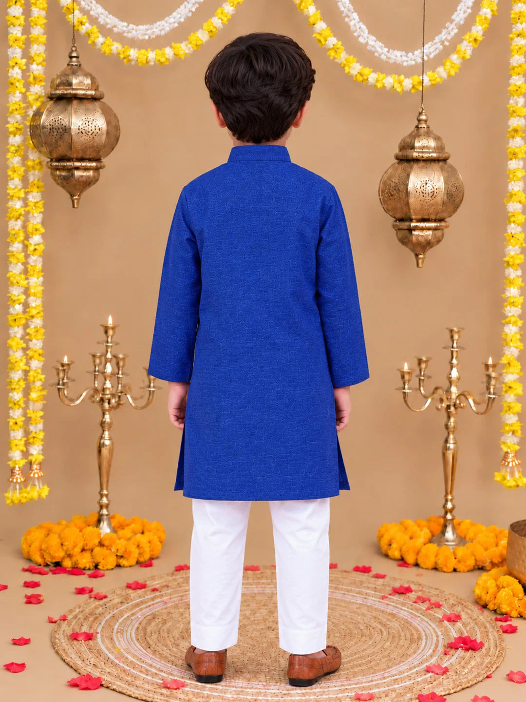 BownBee Full Sleeve Cotton Kurta Pajama Set For Boys