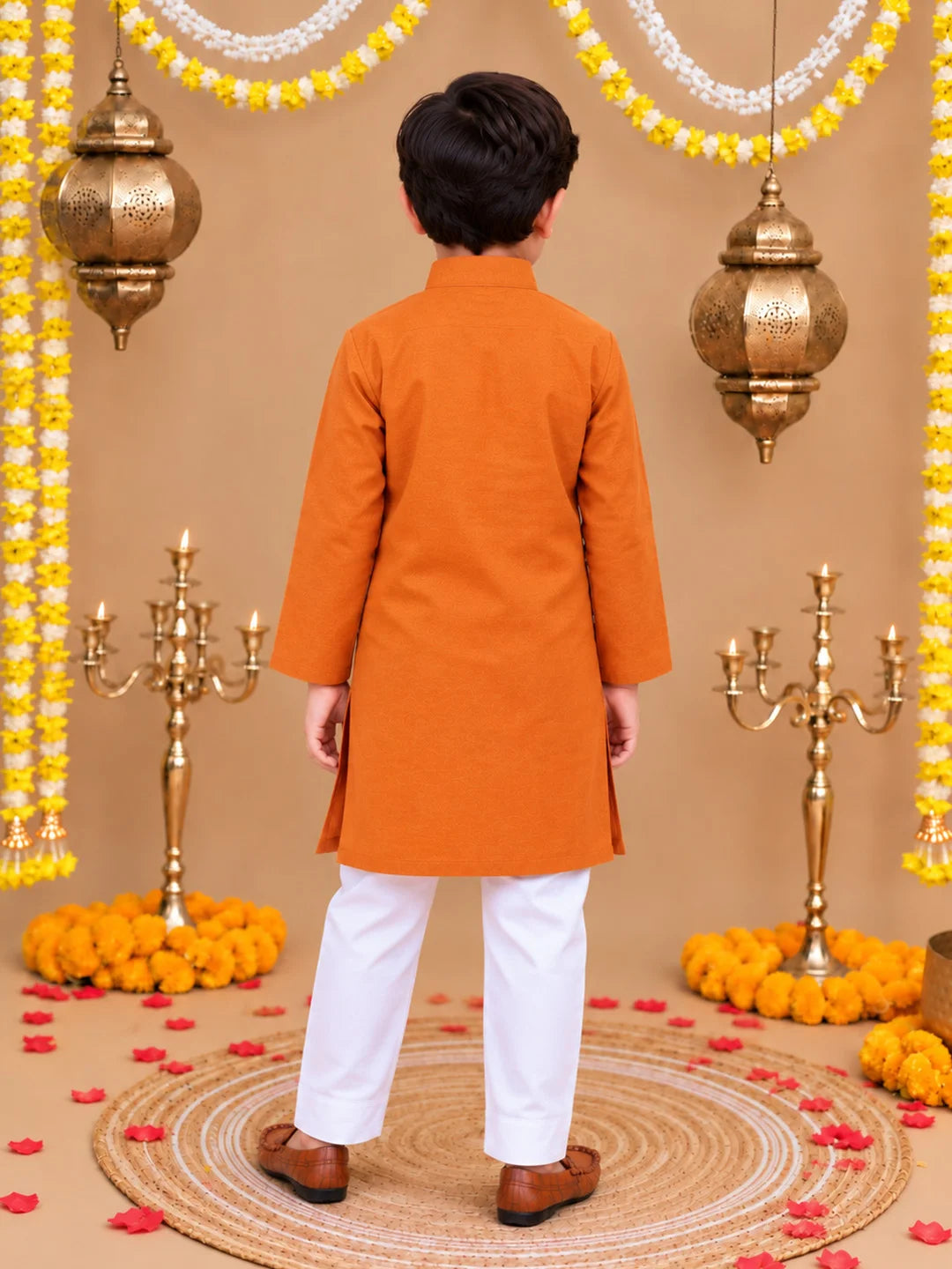 BownBee Full Sleeve Cotton Kurta Pajama Set For Boys