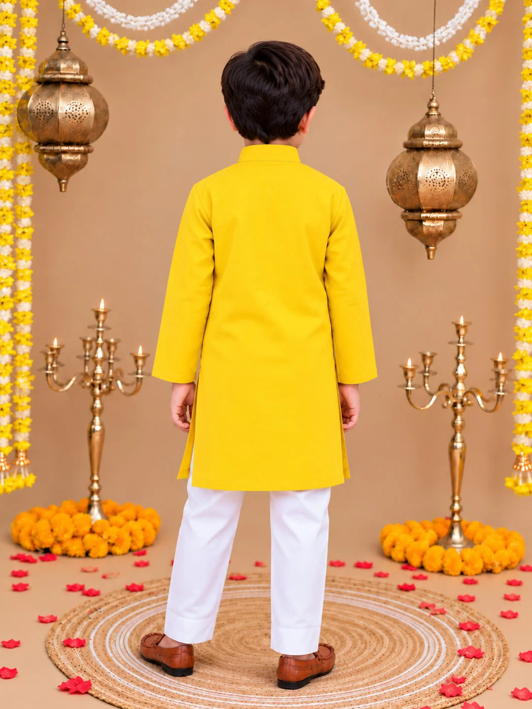 BownBee Full Sleeve Cotton Kurta Pajama Set For Boys
