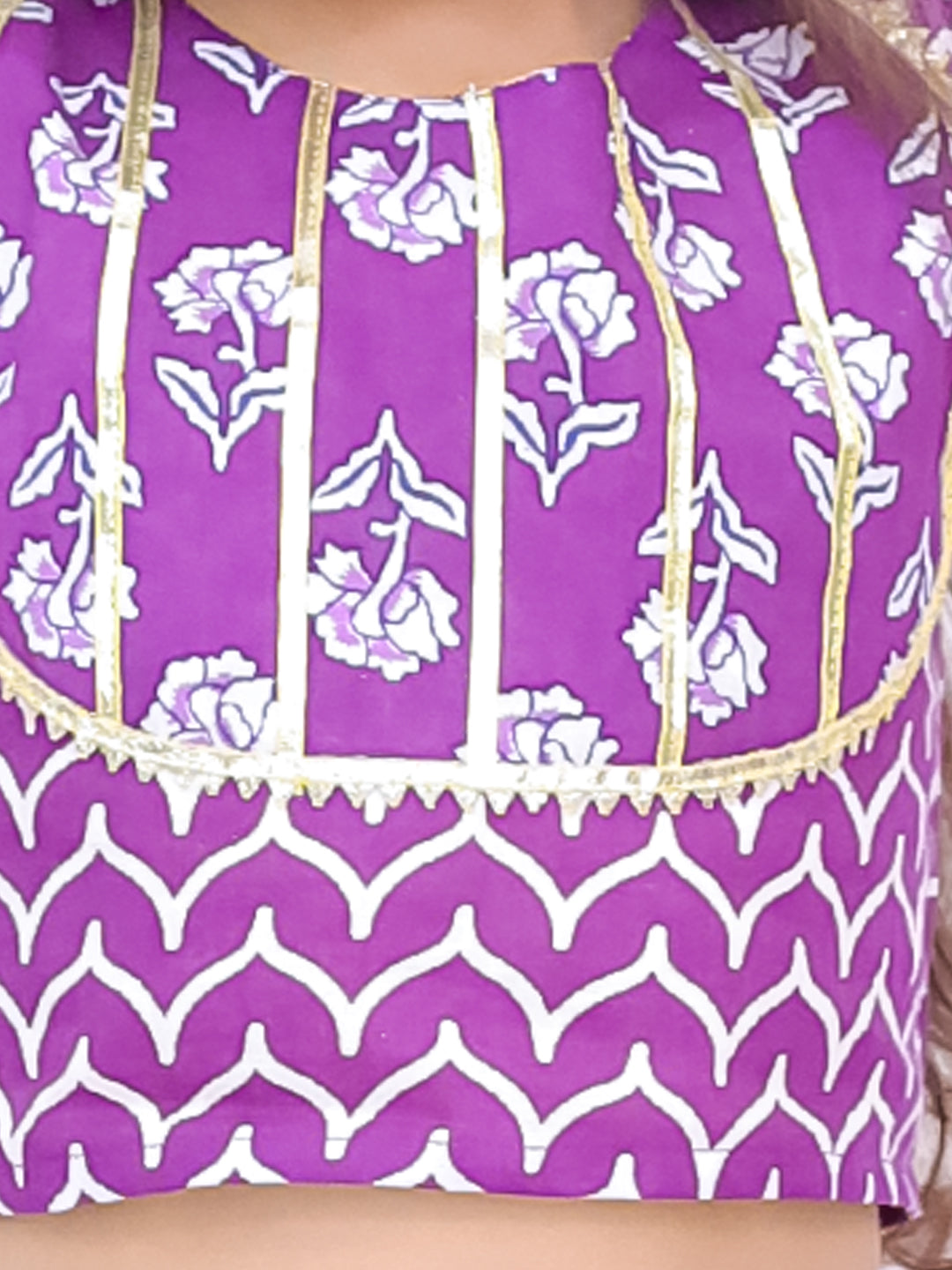 BownBee Festive Lehenga Choli & Kurta Pajama Sibling Set - Purple