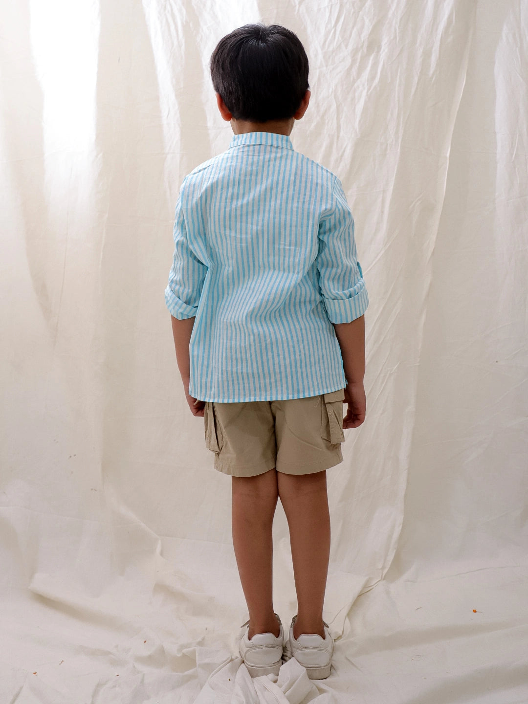 BownBee Summer Polka Dots Short Kurta & Top With Flared Pants Sibling Set