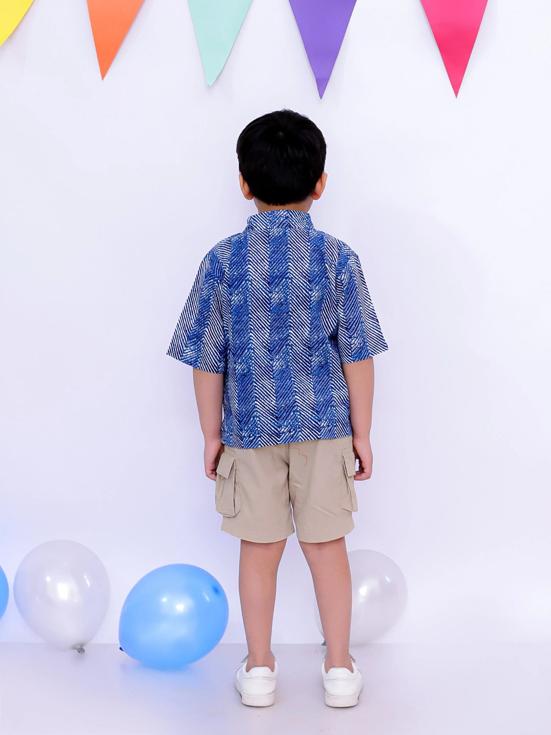 BownBee Ethnic Short Sleeve Pure Cotton Quirky Printed Shirt For Boys