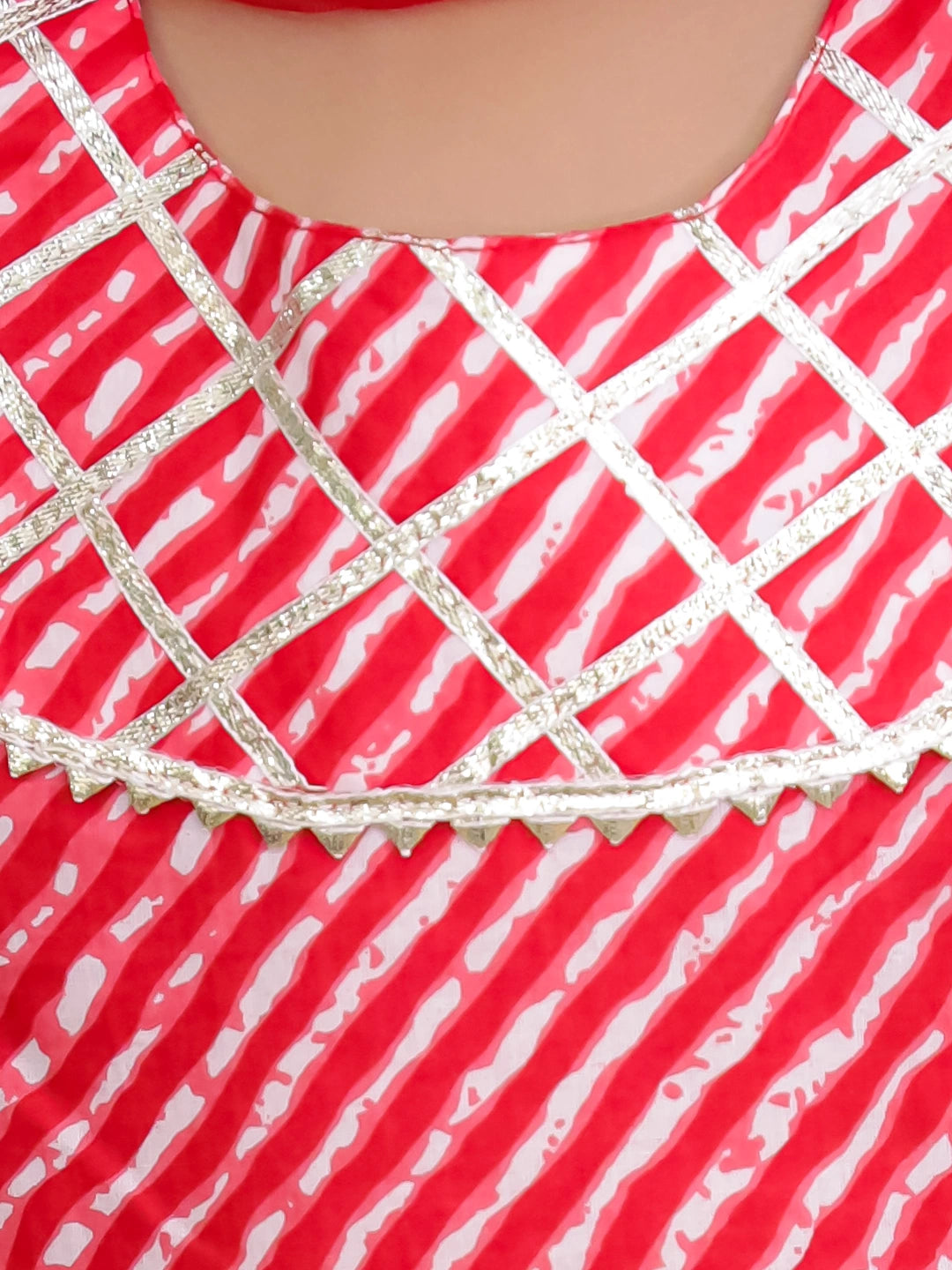 BownBee Pure Cotton Lurex Kurti & Sharara with Dupatta for Girls | Festive Ethnic Wear – Pink