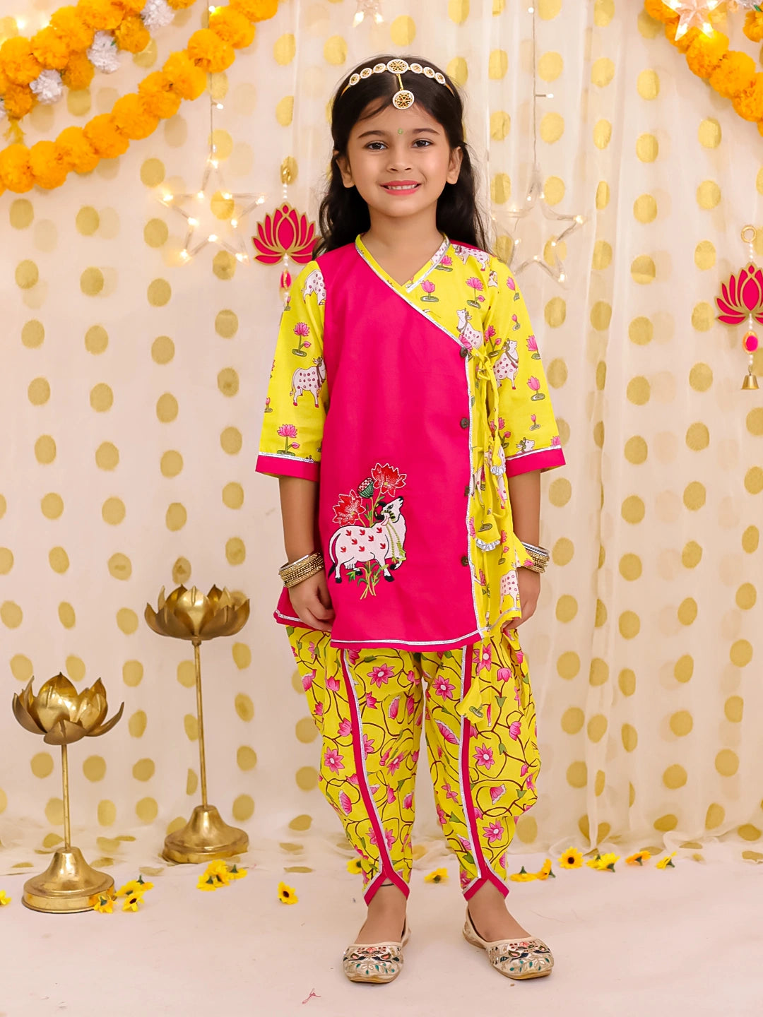 BownBee Pure Cotton Embroidered Ethnic suit set For Girls