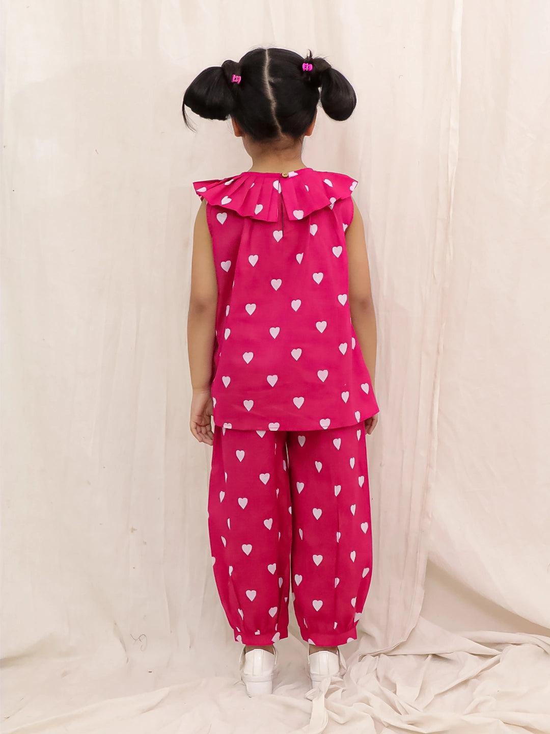 BownBee Pure Cotton Top With Harem Set For Girls- Yellow