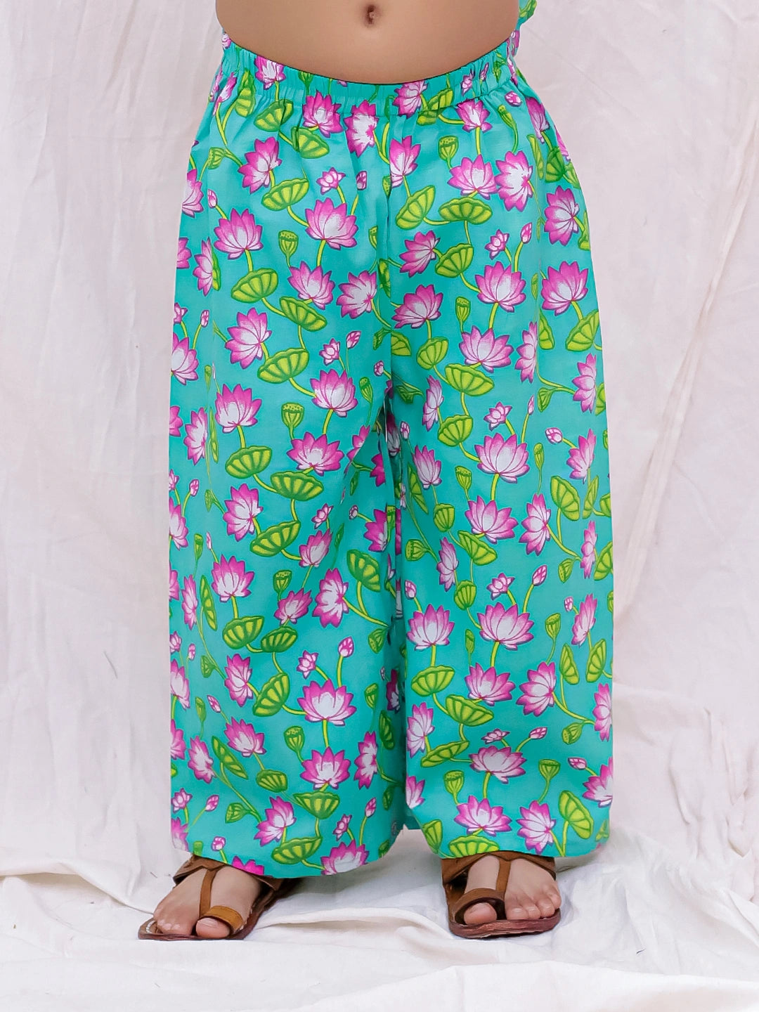 BownBee Pure Cotton Top With Palazzo Set For Girls
