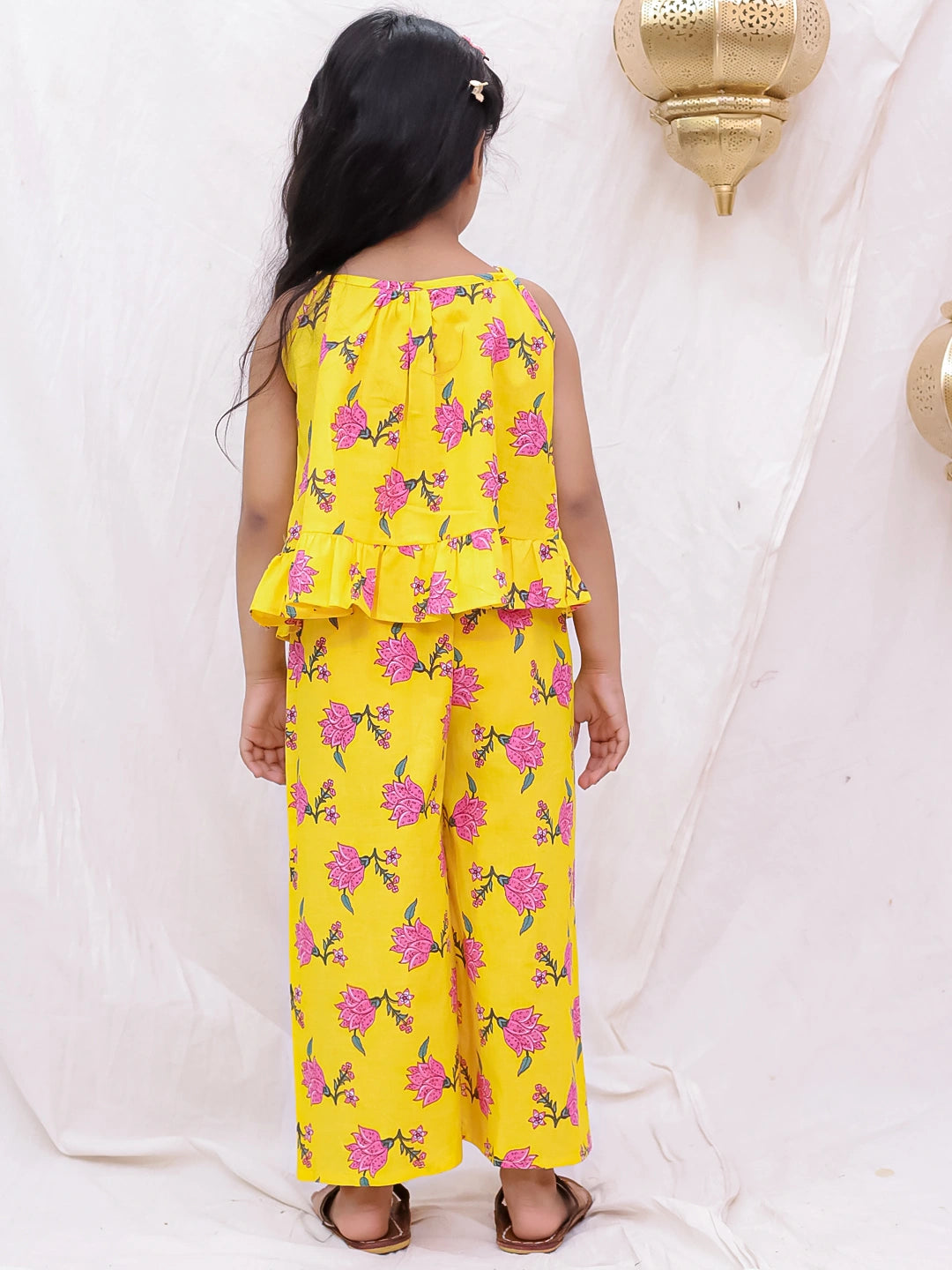 BownBee Pure Cotton Top With Palazzo Set For Girls