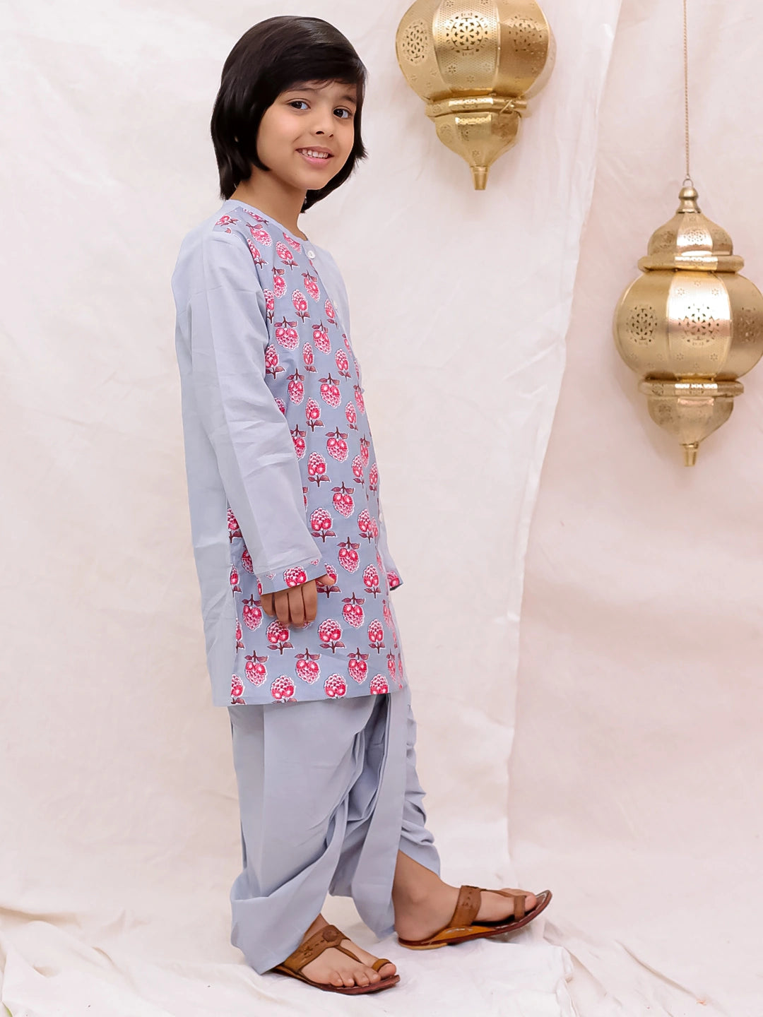 BownBee Fullsleeves Kurta Dhoti Set For Boys - Yellow