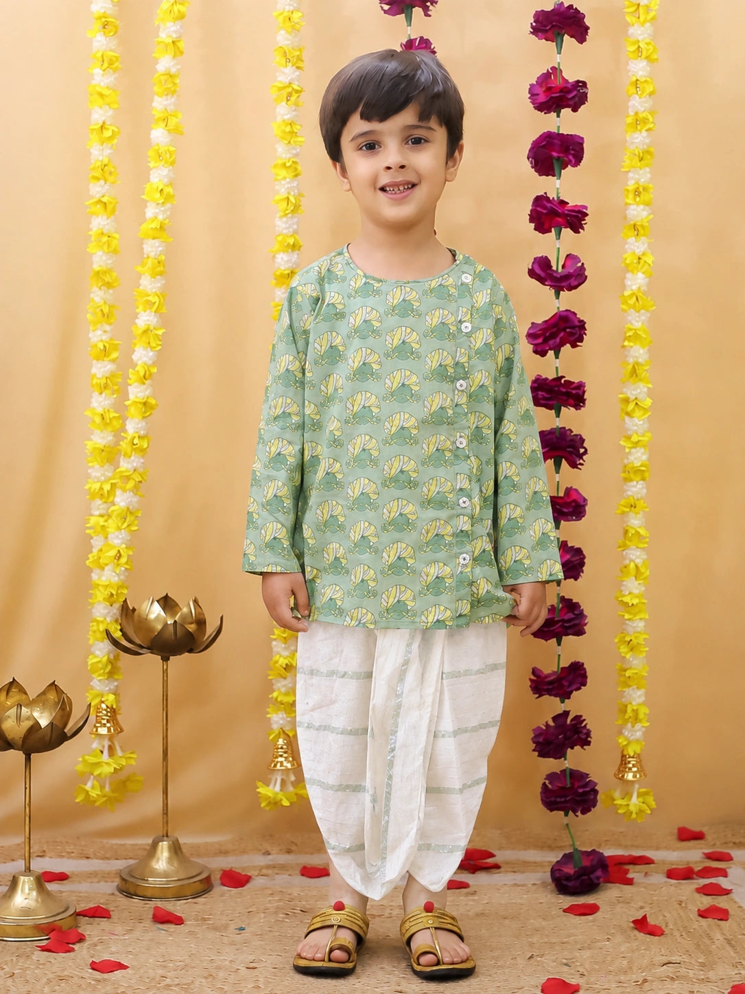 BownBee Fullsleeves Dhoti kurta Set For Boys