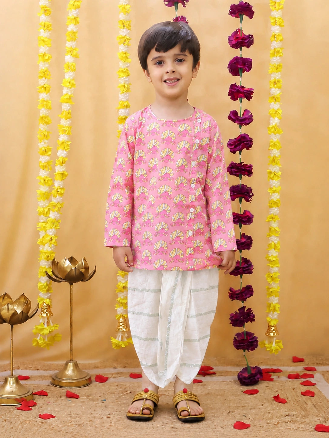 BownBee Fullsleeves Dhoti kurta Set For Boys