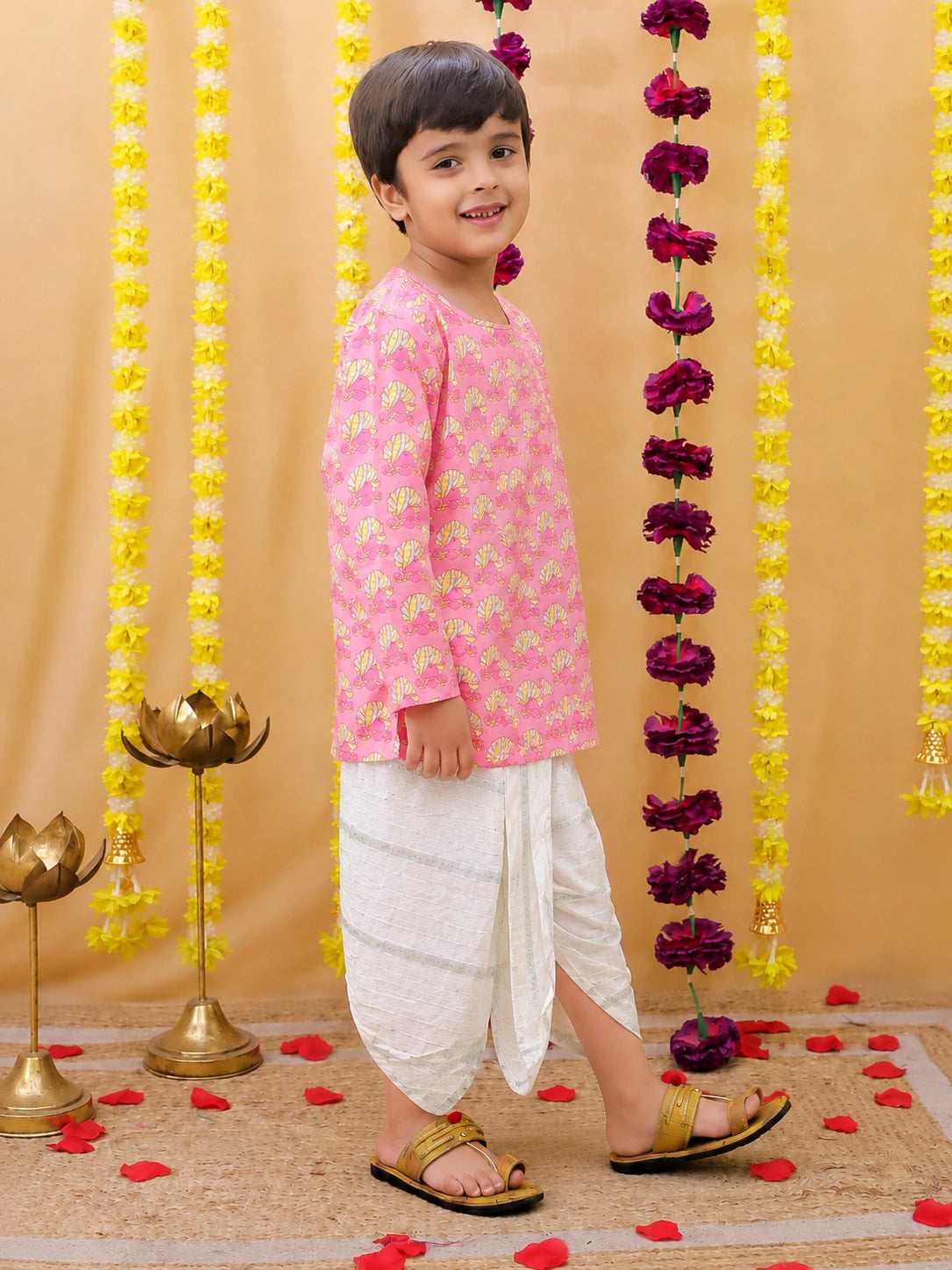 BownBee Fullsleeves Dhoti kurta Set For Boys