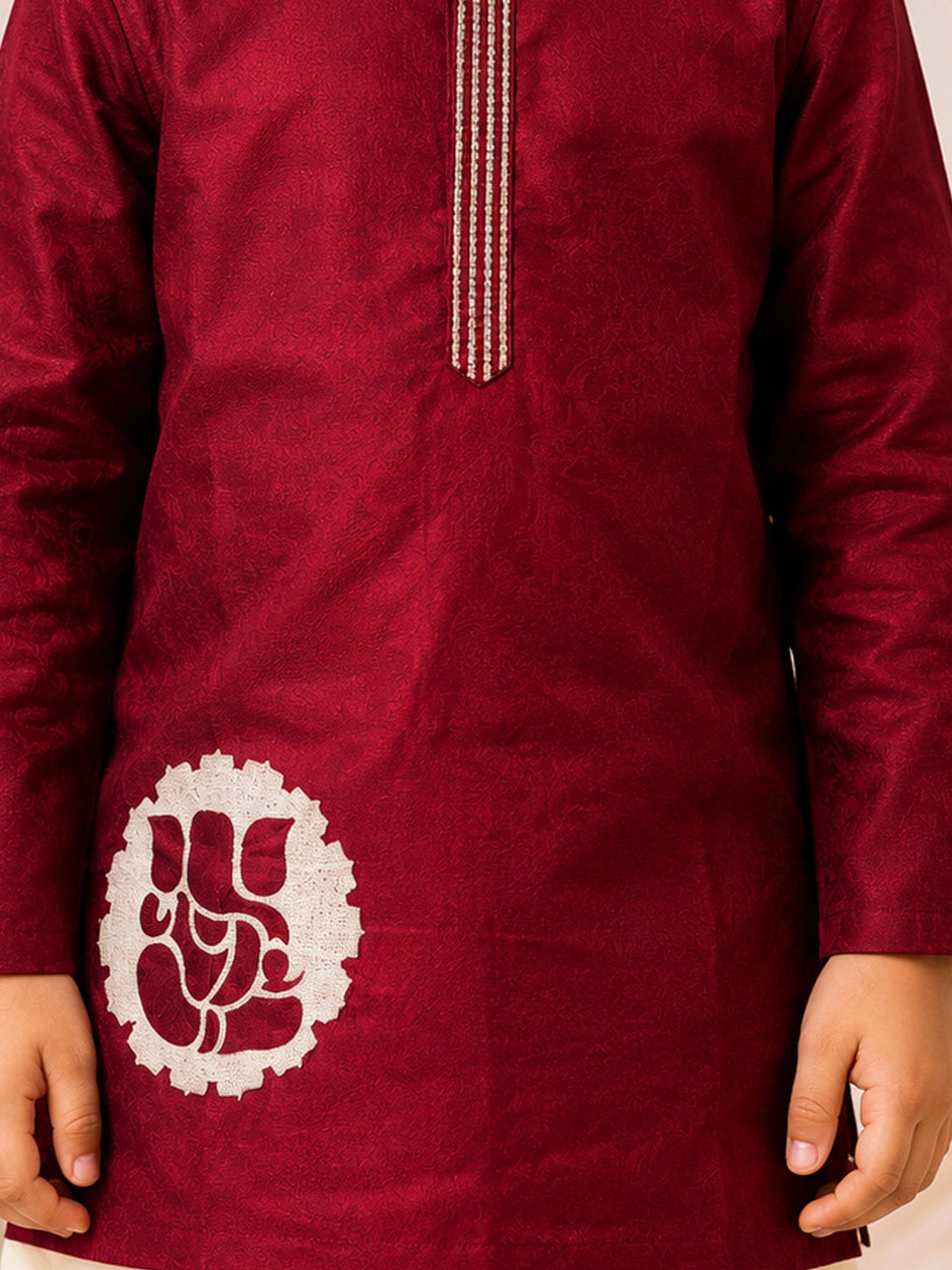 BownBee Fullsleeves embroidered Dhoti Kurta Set For Boys