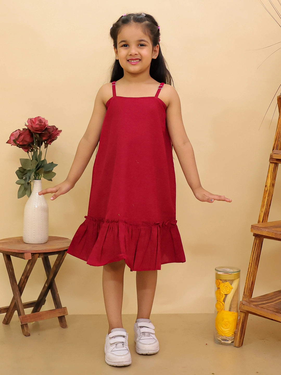 BownBee Pure Cotton Dresses With Long Shrug For Girls