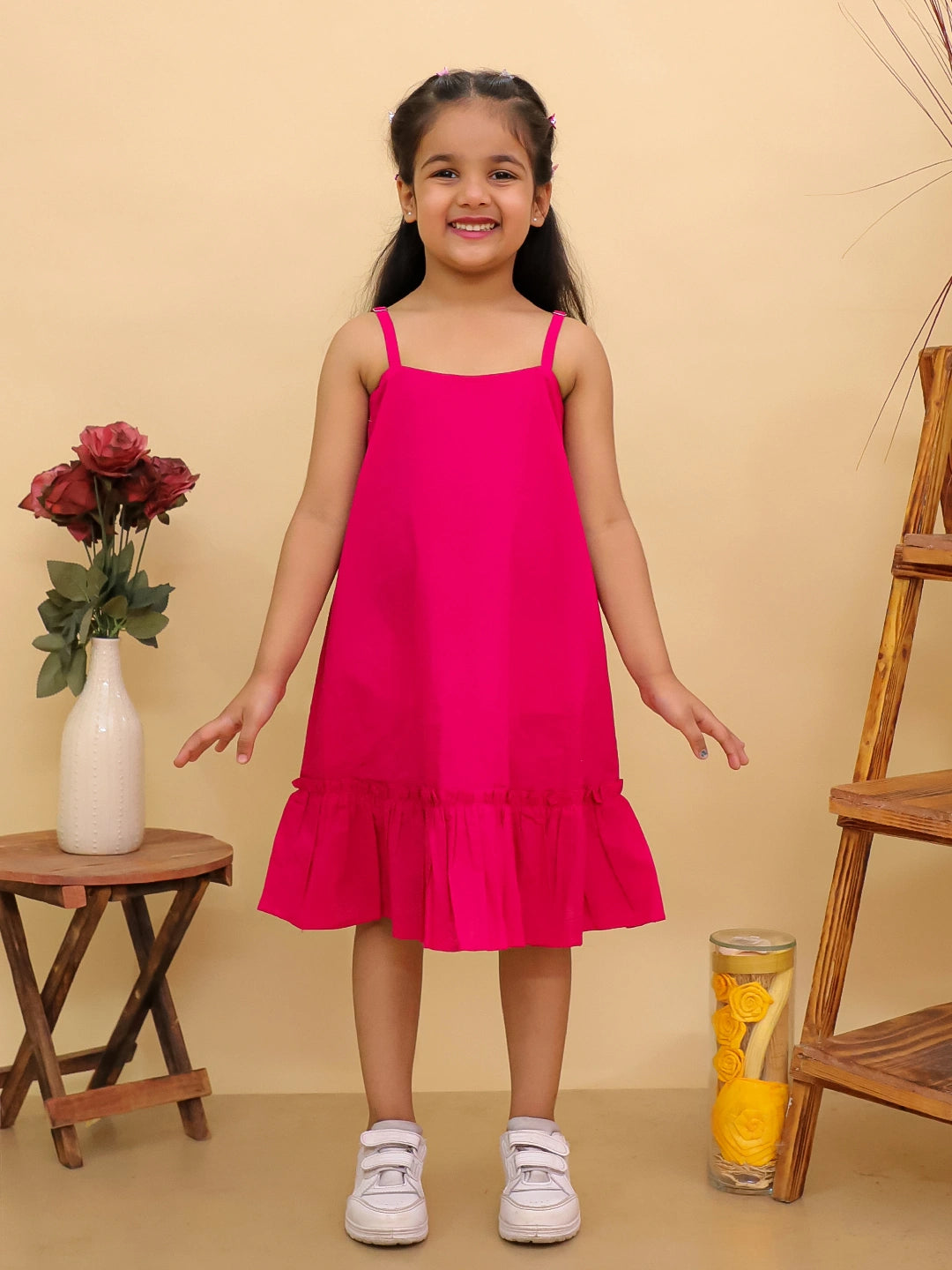 BownBee Pure Cotton Dresses With Long Shrug For Girls