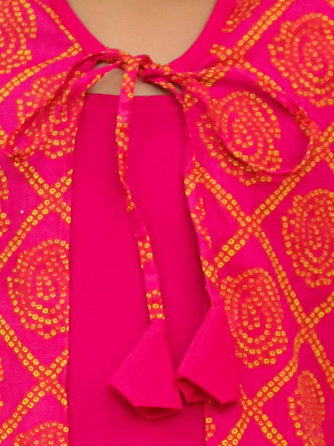 BownBee Pure Cotton Dresses With Long Shrug For Girls