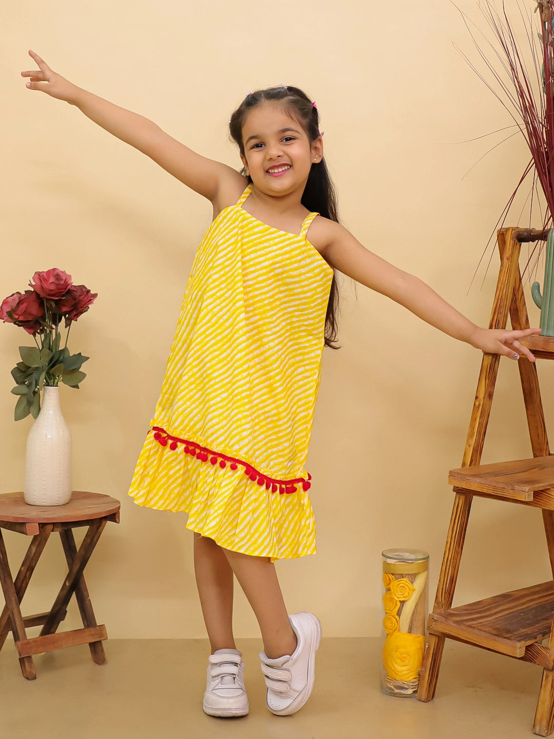 BownBee Pure Cotton Dresses With Short Shrug For Girls