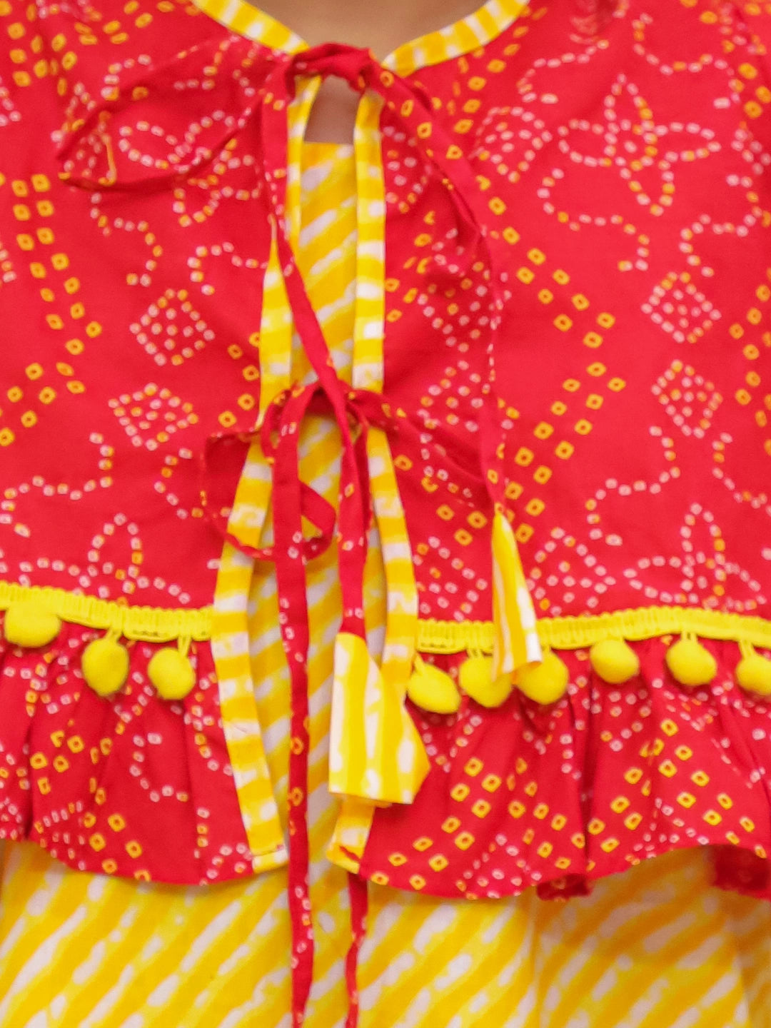 BownBee Pure Cotton Dresses With Short Shrug For Girls