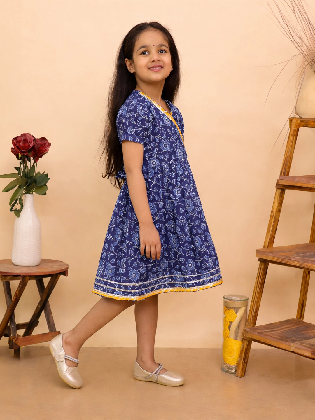 BownBee Pure Cotton Angrakha Dress For Girls