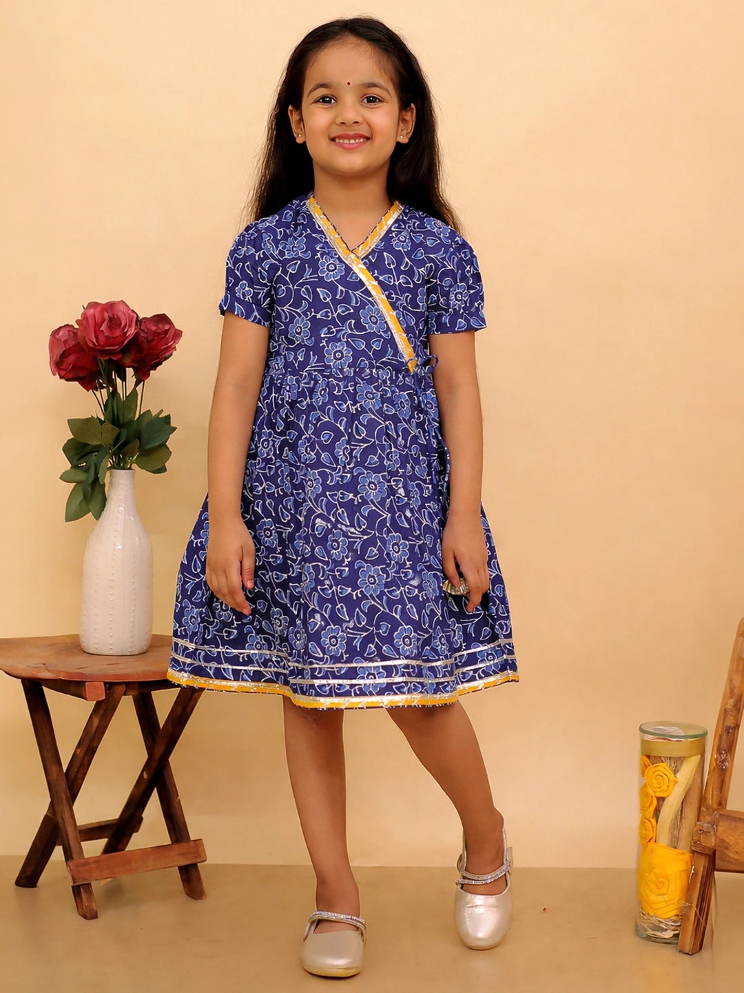 BownBee Pure Cotton Angrakha Dress For Girls