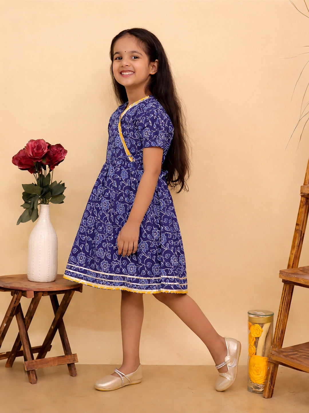 BownBee Pure Cotton Angrakha Dress For Girls