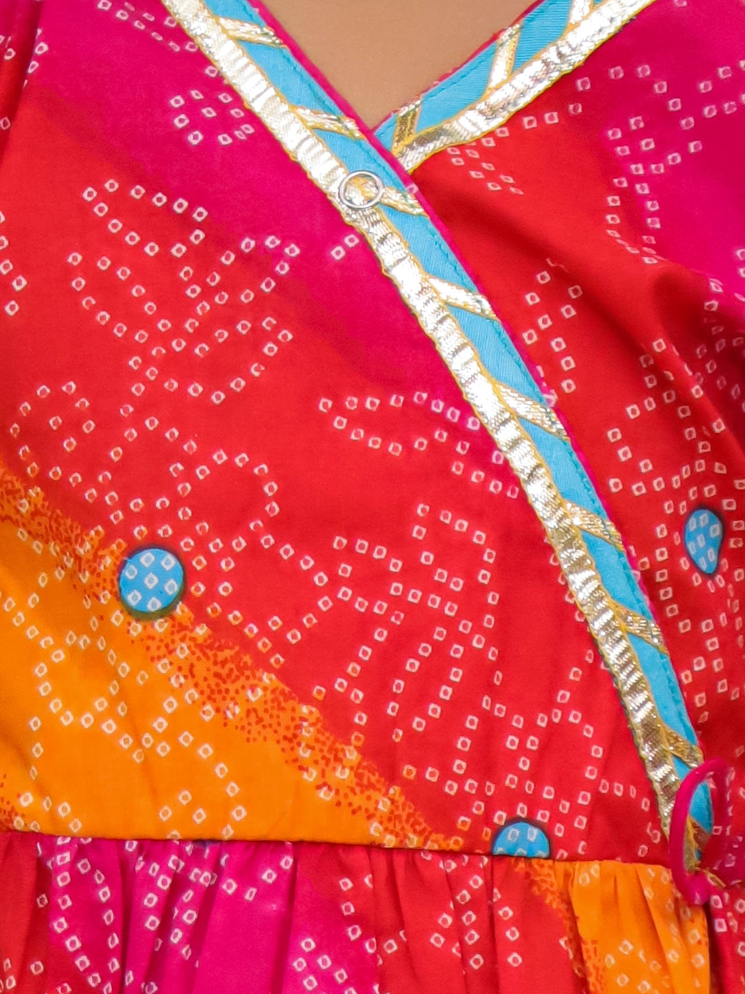 BownBee Pure Cotton Angrakha Dress For Girls