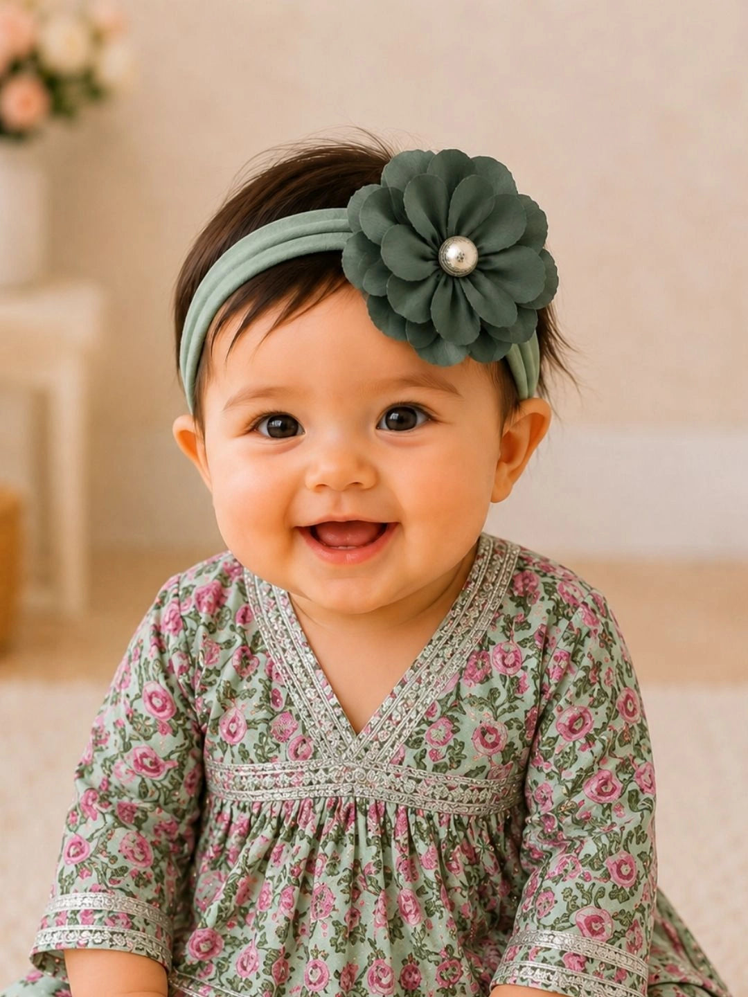 BownBee Flower Hairband For Girls