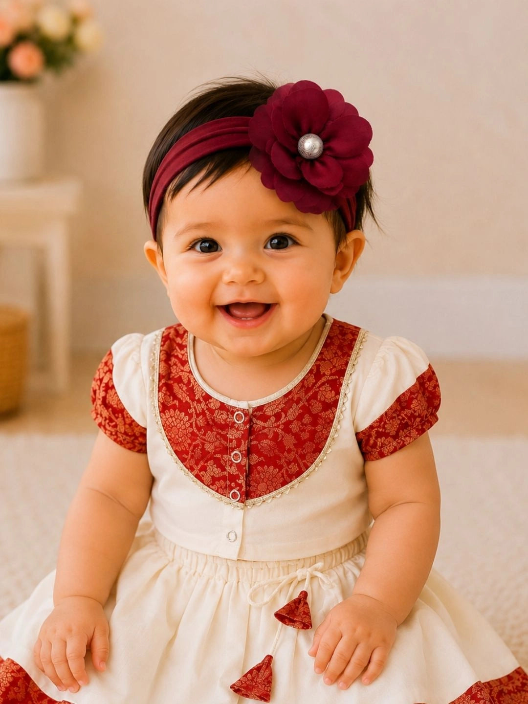 BownBee Flower Hairband For Girls