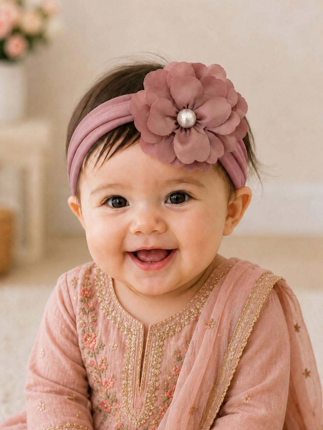 BownBee Flower Hairband For Girls