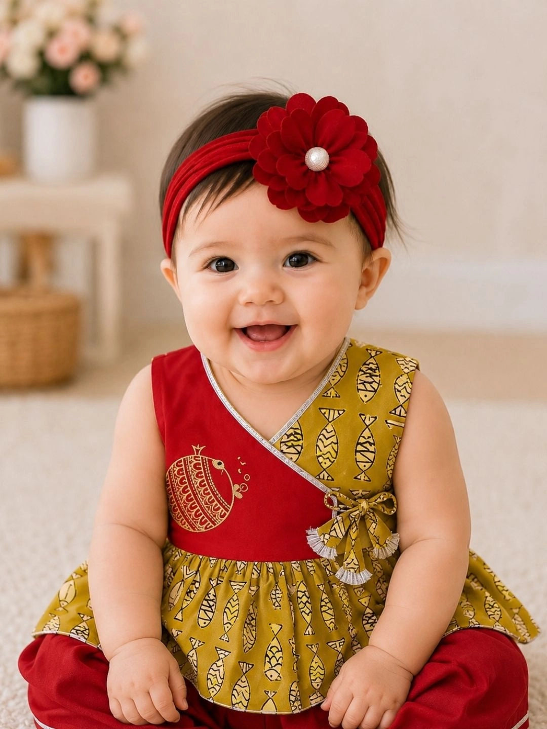BownBee Flower Hairband For Girls
