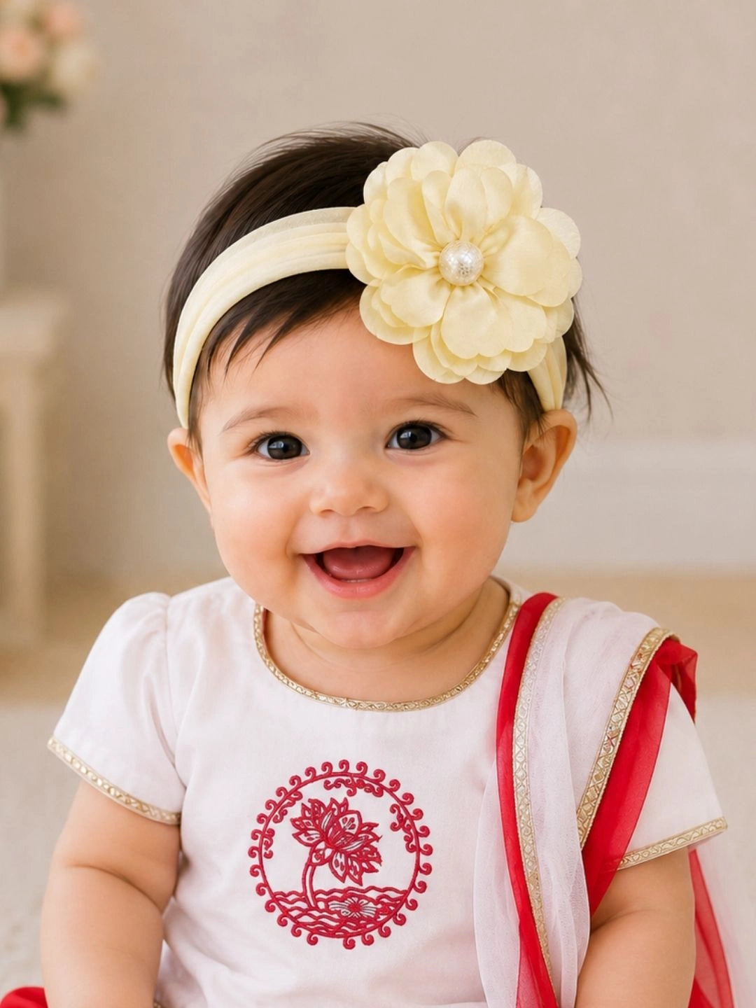 BownBee Flower Hairband For Girls