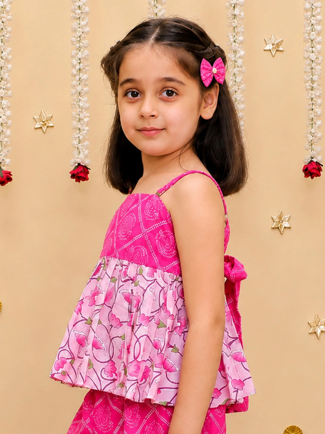 BownBee Printed Bow Tic-Tac pins For Girls