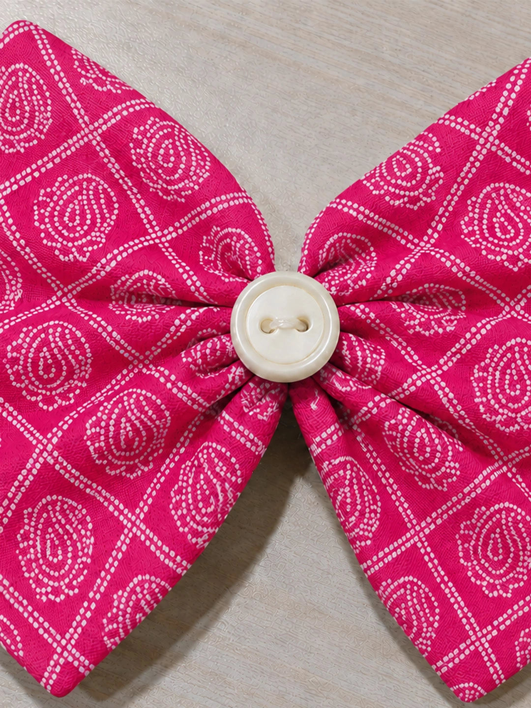 BownBee Printed Bow Tic-Tac pins For Girls