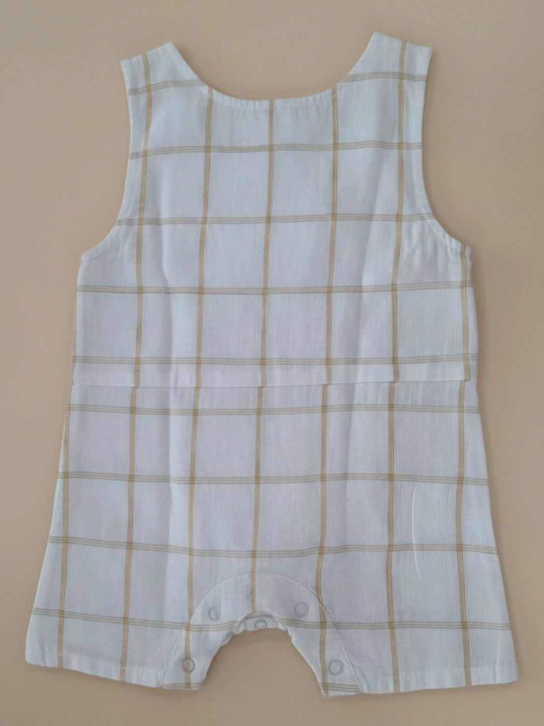 BownBee Pure Cotton Rompers For Infants- Off White