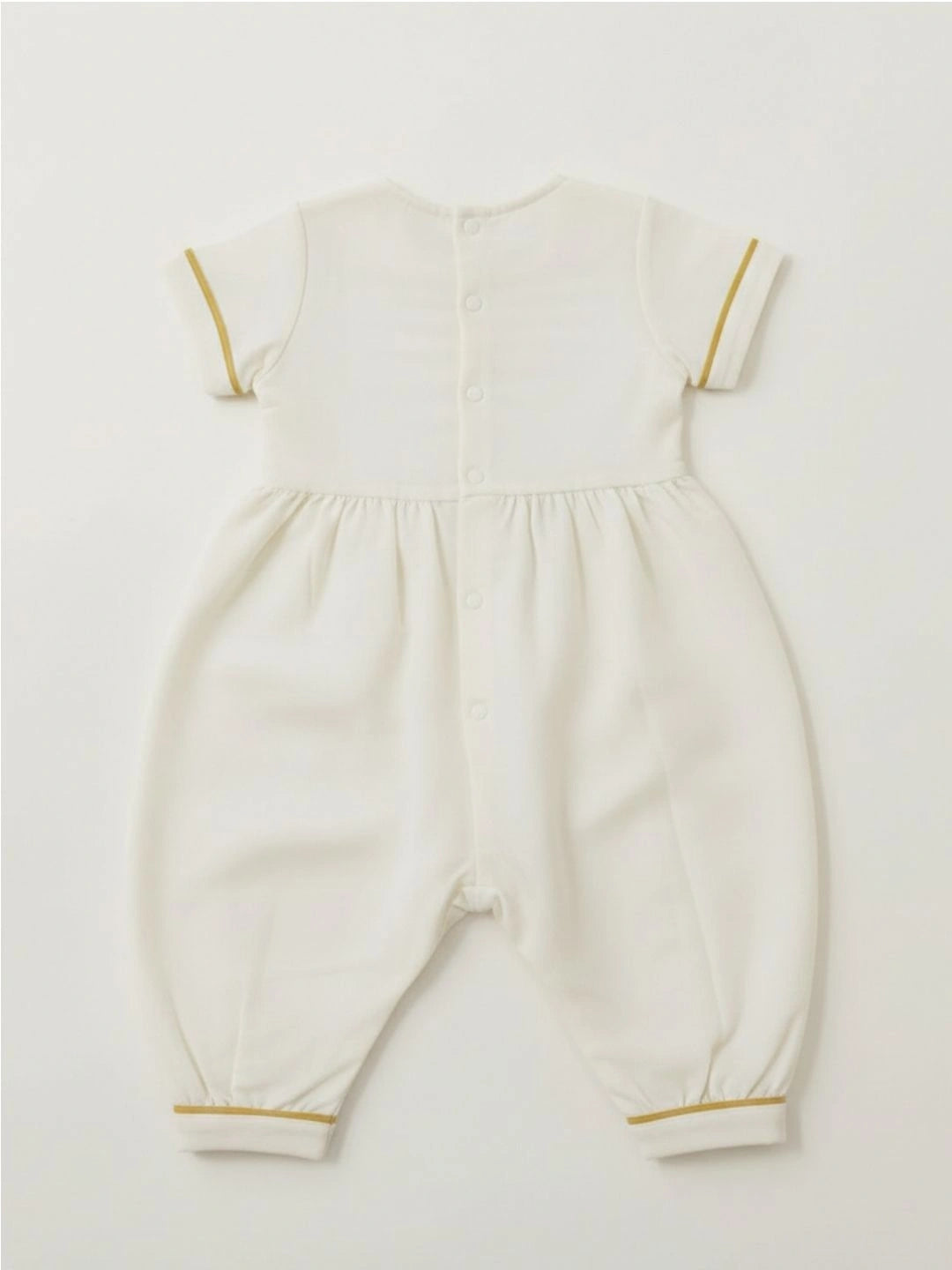 BownBee Pure Cotton Rompers For Infants-  Off White