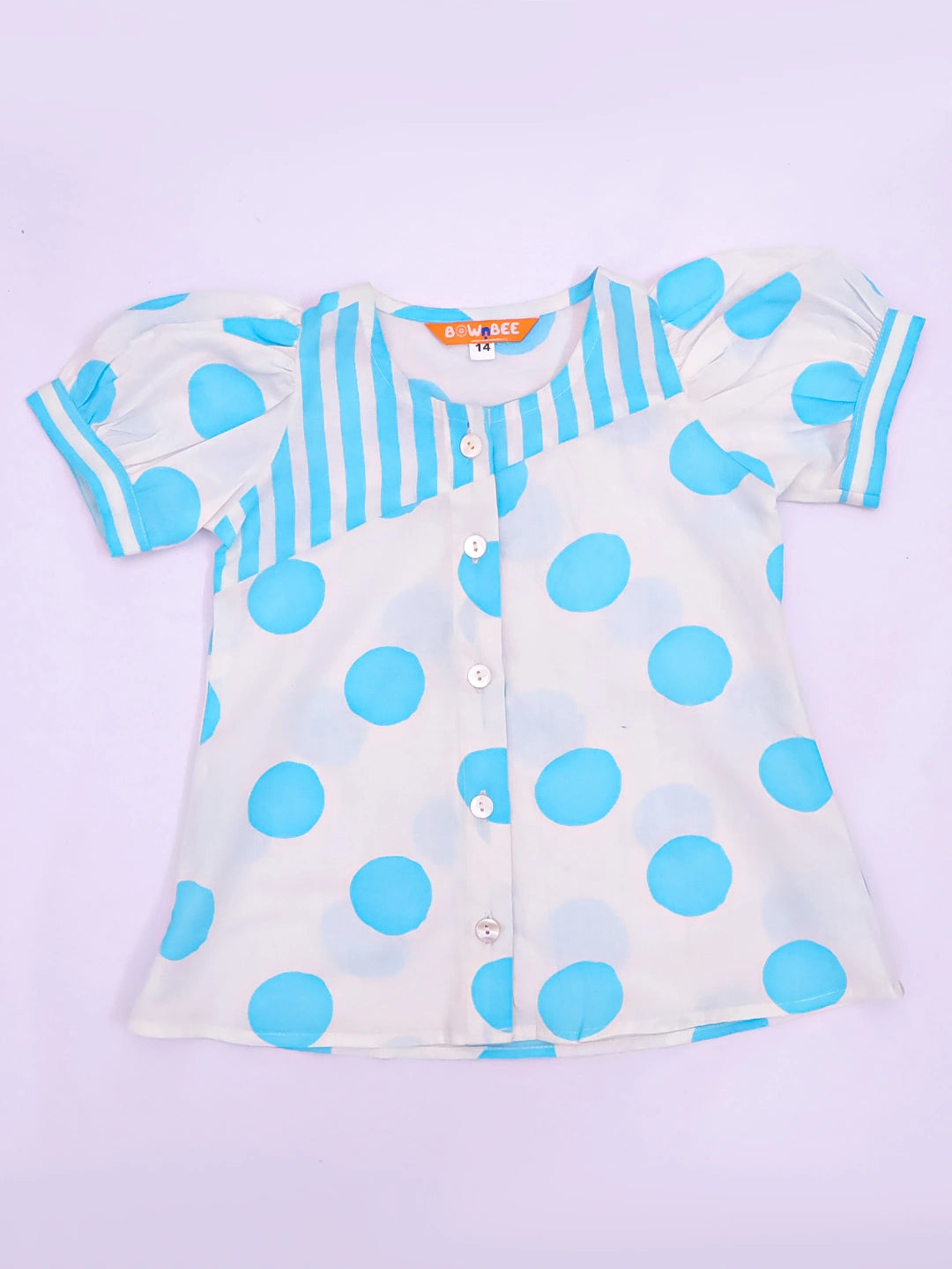 BownBee Pure Cotton Polka Dot Tunic With Harrem For Infant Girls