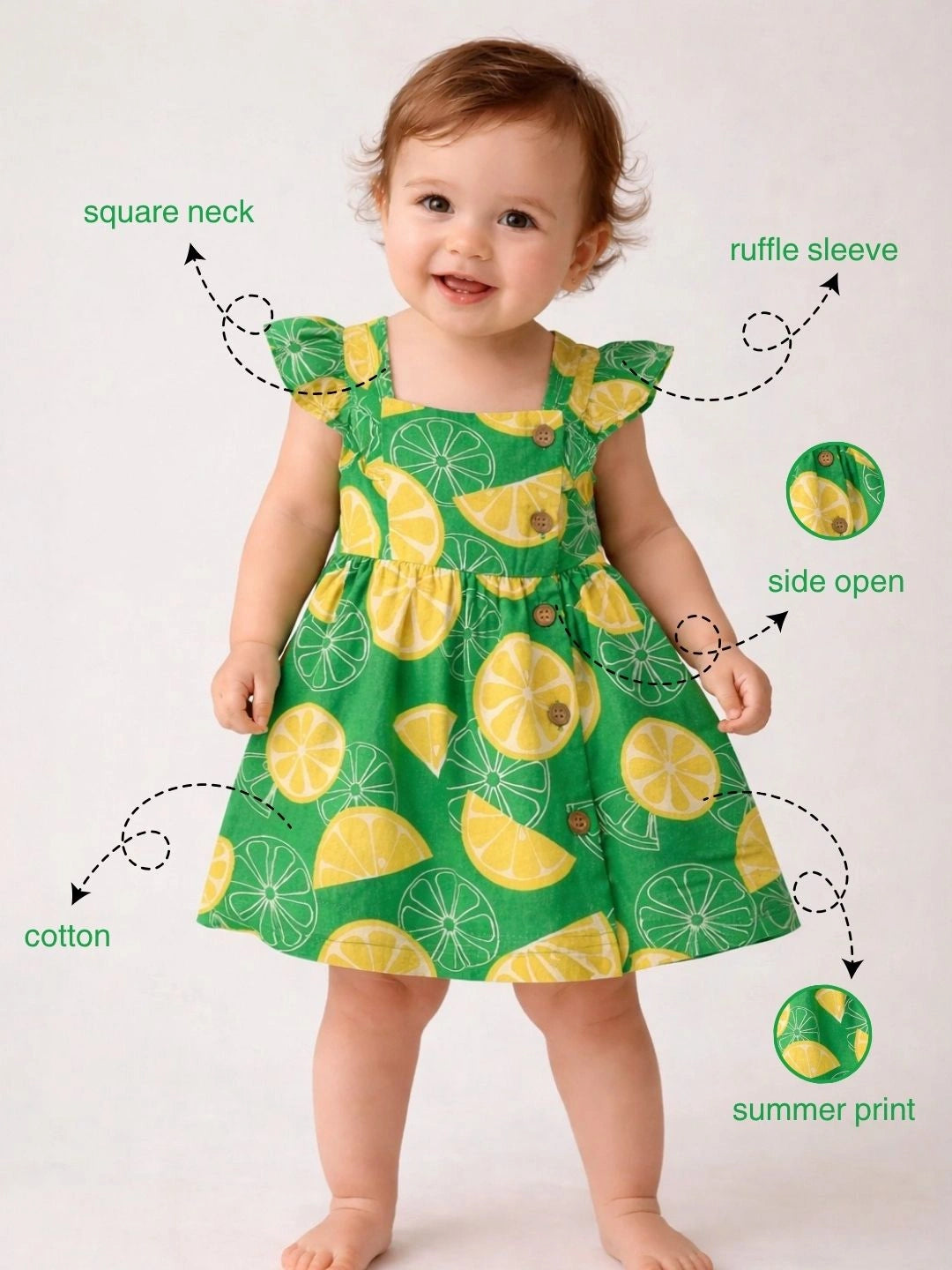 BownBee Summer Printed Dress & Shirt With Shorts Sibling Set
