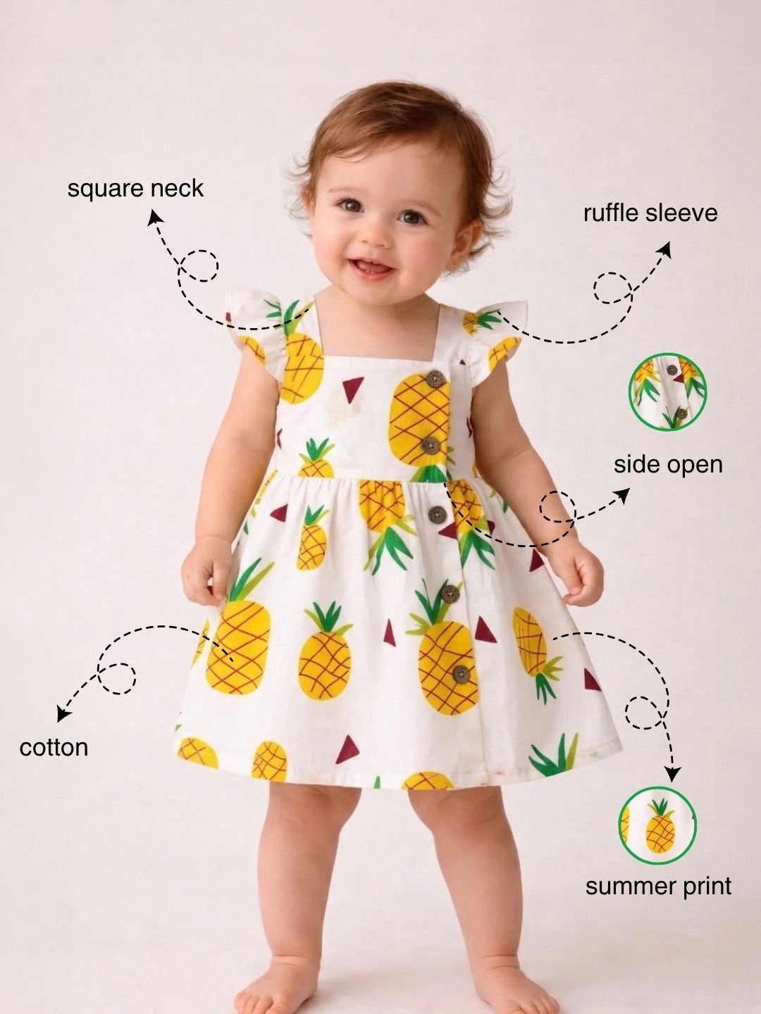 BownBee Summer Printed Dress & Shirt With Shorts Sibling Set