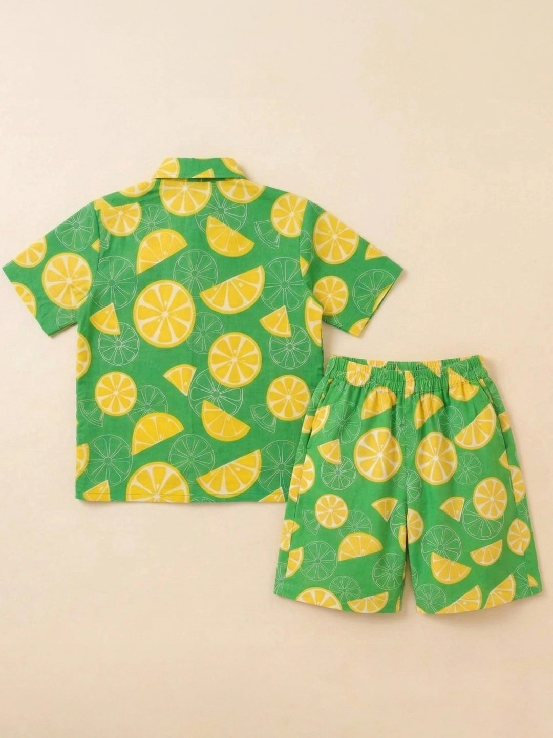 BownBee Summer Printed Short Sleeves Shirts And Shorts Set For Infant Boy