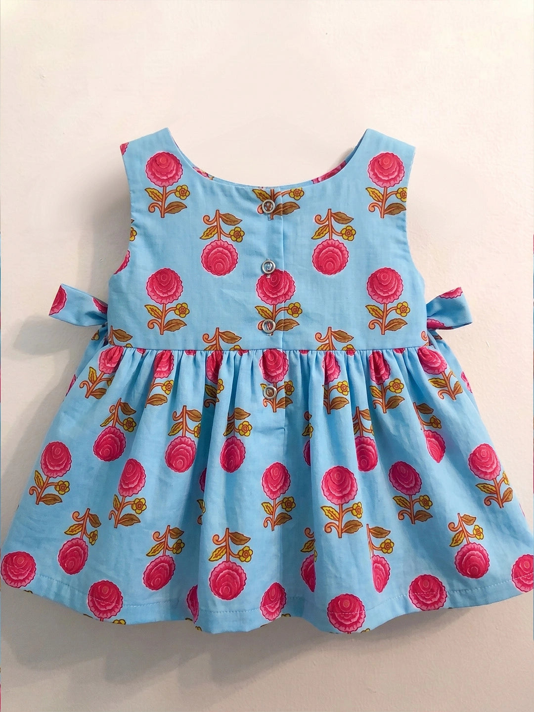 BownBee Pure Cotton Sleeveless Dress With Hairband For Infant Girls