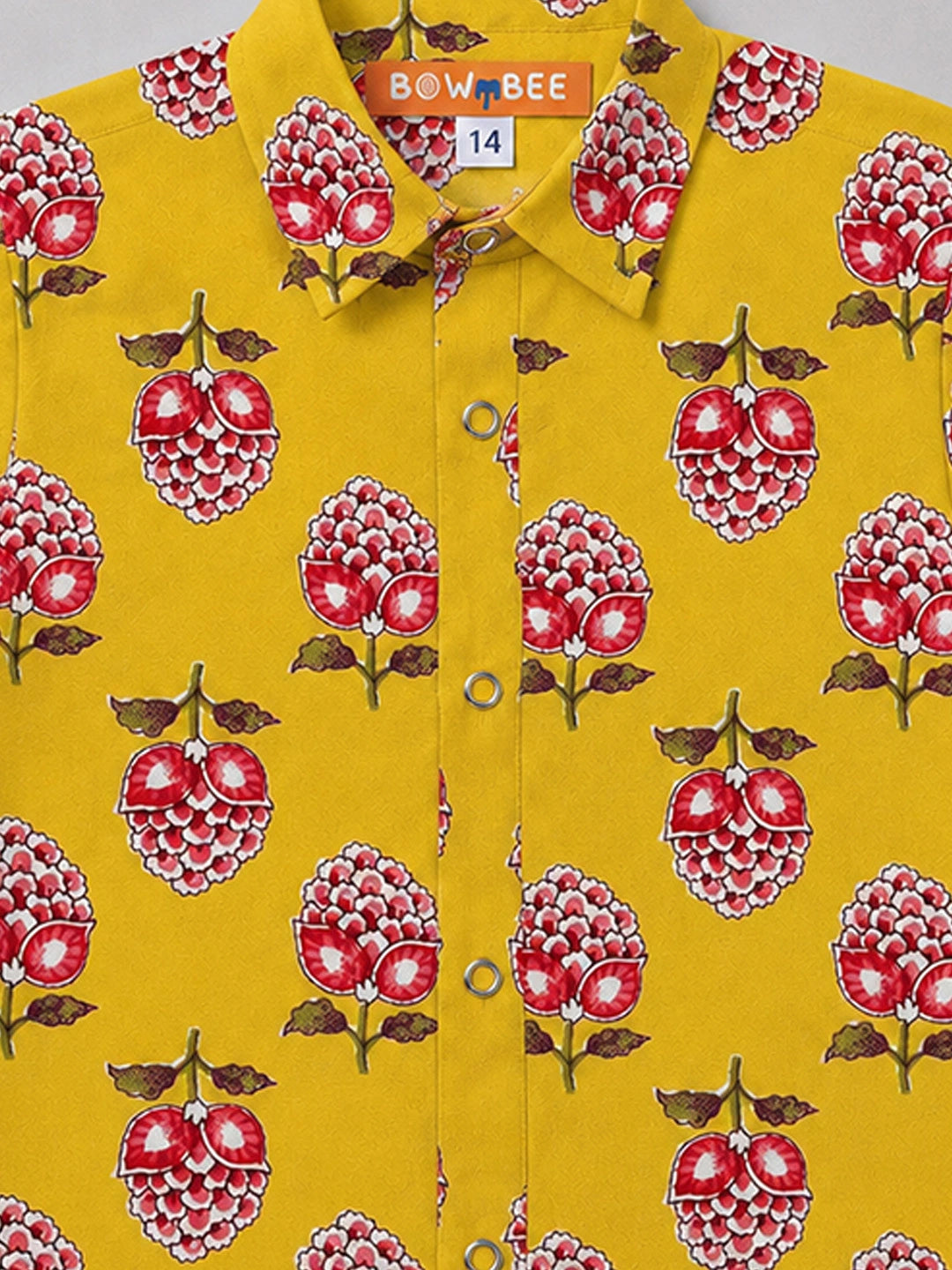 BownBee Summer Printed Dress & Half Sleeve Shirt Sibling Set