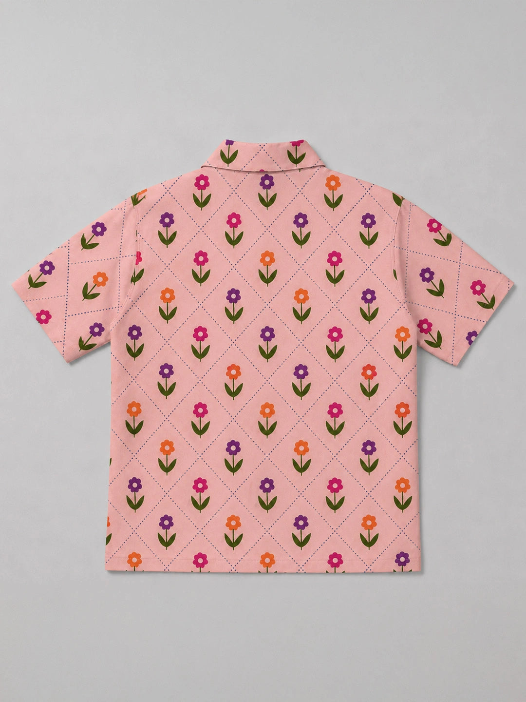 BownBee Summer Printed Dress & Half Sleeve Shirt Sibling Set