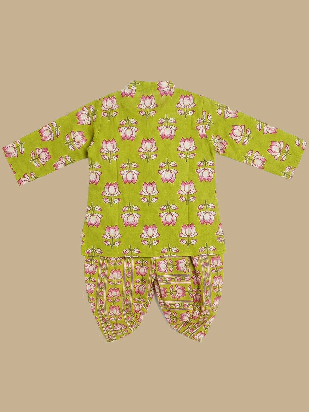 BownBee Pure Cotton Dhoti Kurta Set For Infant Boys - Maroon