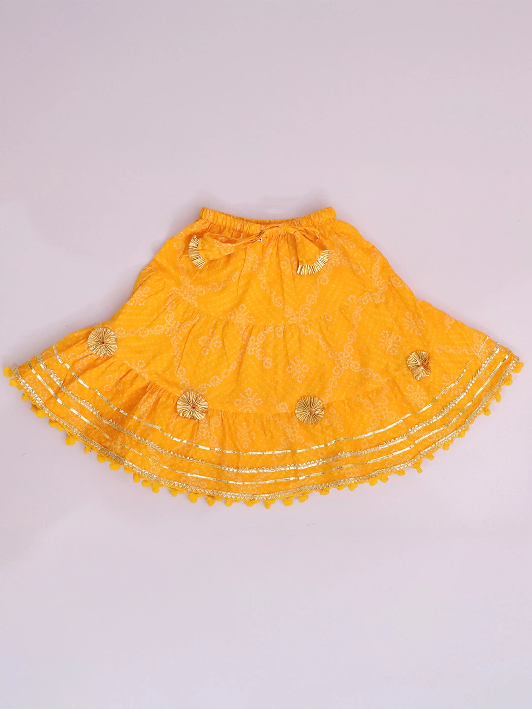 BownBee Pure Cotton Lion Printed Lehenga Choli For Infants