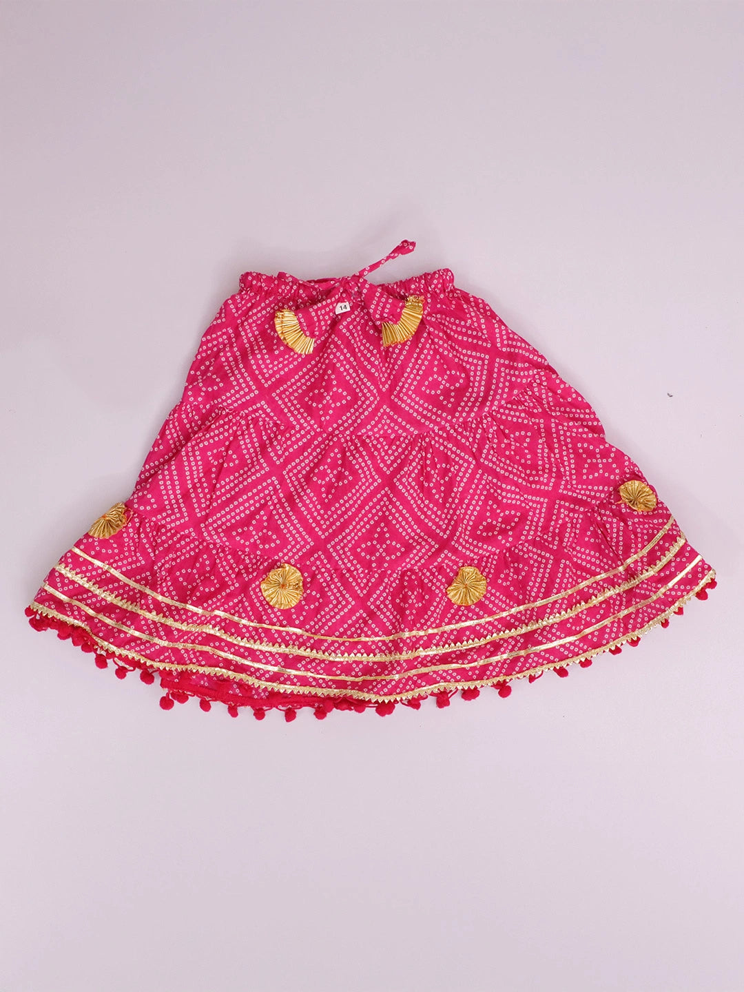 BownBee Pure Cotton Lion Printed Lehenga Choli For Infants