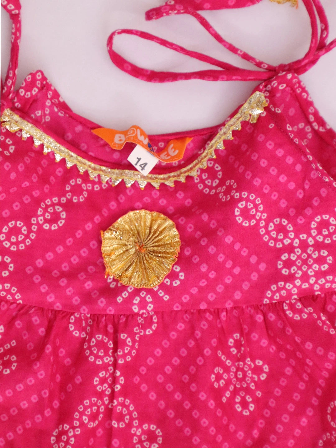 BownBee Pure Cotton Lion Printed Lehenga Choli For Infants