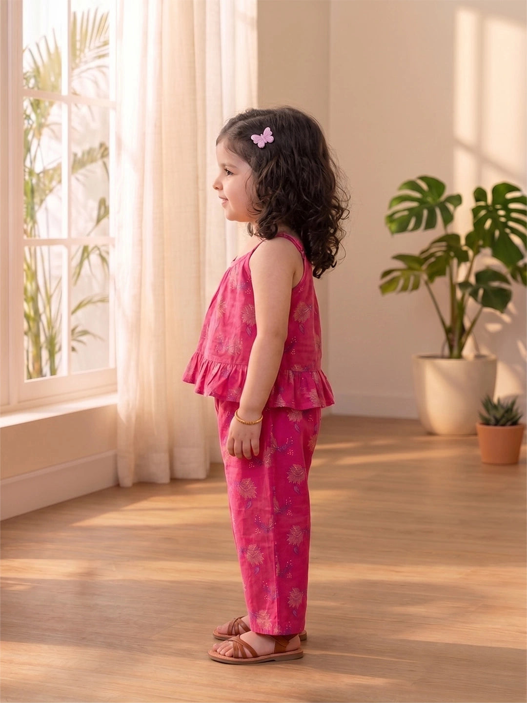BownBee Pure Cotton Top With Palazzo Set For Infants